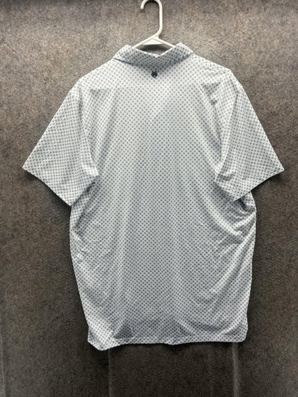 Greyson Polo Shirt Men Large White Geometric Print Golf Stretch Jersey Logo - Picture 10 of 13